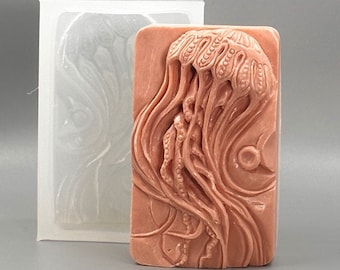 JELLYFISH SOAP SILICONE mold  bar mould 5,5oz   resin plaster chocolate wax icing