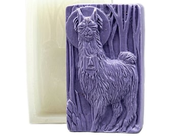 LAMA SILICONE MOLD soap bar mould 5,5oz   resin plaster chocolate wax icing alpaca