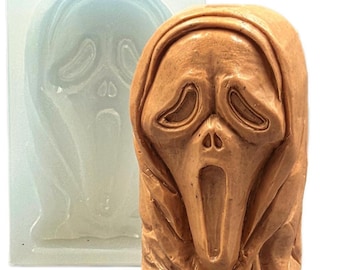 HORROR MASK SILICONE soap bar mould 5,5oz   resin plaster chocolate wax icing flexible hard duty