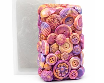 Button Silicone Mold: Handmade Soap, Resin, Candle, Chocolate