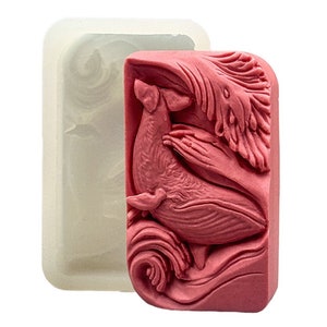WHALE SILICONE MOLD soap mould  plaster clay wax resin bath bomb sturdy flexible ocean