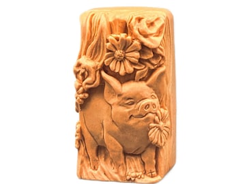PIGGY SILICONE SOAP mold soap  bar mould 5,5oz   resin plaster chocolate wax icing pig