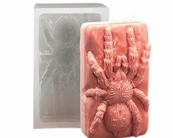 SPIDER SILICONE MOLD for soap making resin wax candle polymer clay chocolate tarantula