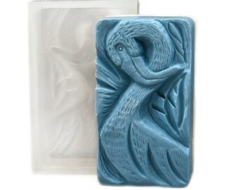 FLAMINGO SILICONE MOLD soap mould  plaster clay wax resin bird flamingos