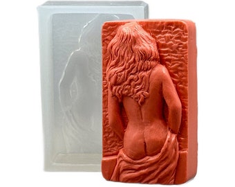 SEXY LADY MOLD silicone for soap making, resin plaster chocolate wax icing sexy woman back naked nude
