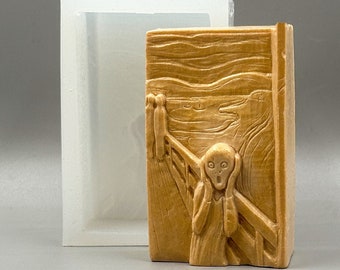 SCREAM SOAP MOLD - edvard munch mould soap bar 5oz