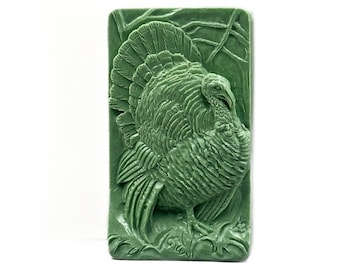 TURKEY  SILICONE MOLD soap bar mould 5,5oz   resin plaster chocolate wax icing livestock bird candle