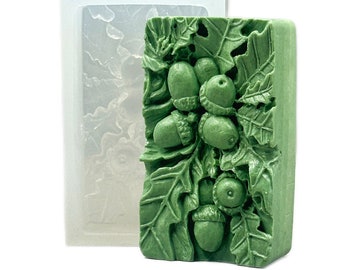 ACORN SILICONE MOLD for soap making and other crafts oak