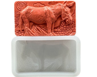 DONKEY SOAP SILICONE mold bar   plaster clay wax resin monster  5oz mule