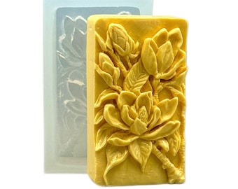 MAGNOLIA SILICONE MOLD for soap making and other crafts, flexible sturdy  flower floral