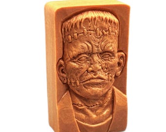 FRANKENSTEIN SILICONE MOLD soap mould  plaster clay wax resin candle halloween detailed mould