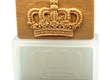 CROWN SILICONE MOLD for soap making and other crafts, sturdy, flexible royal crown mould