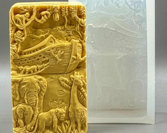 Noah's Ark SILICONE MOLD soap plaster clay wax resin  5 oz mould flexible sturdy noah religious Catholic