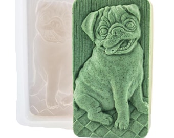 PUG SILICONE MOLD for soap making and other craft dog