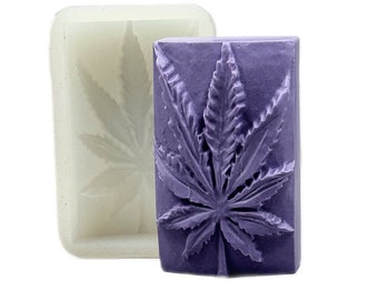 MARIJUANA SILICONE MOLD soap leaf  cannabis hash pot mould soap bar 5oz cake chocolate fondant