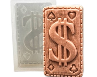 DOLLAR SILICONE MOLD soap bar mould 5,5oz   resin plaster chocolate wax icing symbol bath bomb