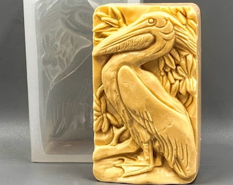 PELICAN SOAP SILICONE mold  bar mould 5,5oz   resin plaster chocolate wax icing bird
