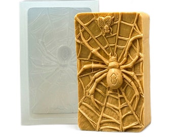 SPIDER SILICONE MOLD for soap making, resin casting, candle making, clay baking, chocolate and other crafts. Detailed and flexible.