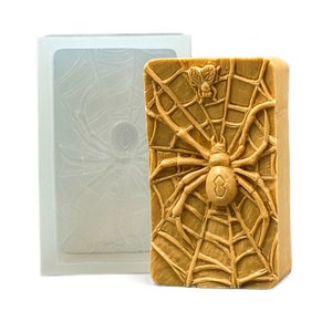 SPIDER SILICONE MOLD for soap making, resin casting, candle making, clay baking, chocolate and other crafts. Detailed and flexible.