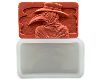 PLAGUE DOCTOR MOLD silicone soap plaster clay resin chocolate flexible food grade wash me
