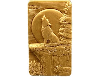 WOLF SILICONE MOLD soap silicone mould soap bar   plaster clay wax resin  moon