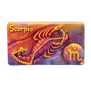 SCORPIO SOAP SILICONE mold bar mould 5,5oz   resin plaster chocolate wax icing zodiac candle horoscope