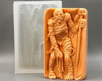 MUMMY SILICONE MOLD soap plaster clay wax resin  5oz halloween zombie scarry