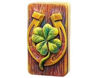 Shamrock Silicone Mold: Horseshoe Soap, Clay, Resin, Chocolate