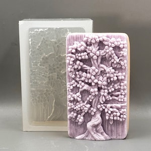 TREE OF LIFE silicone mold soap bar mould 5oz   resin plaster chocolate wax icing celtic green