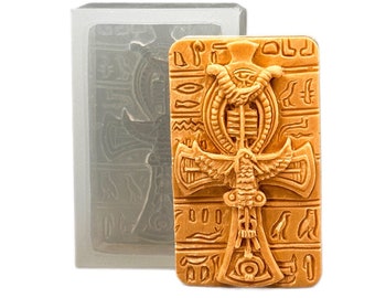 ANKH SOAP SILICONE mold  bar mould 5,5oz   resin plaster chocolate wax icing cross  crucifix egypt