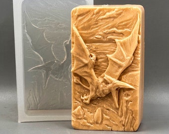PTERODACTYL SILICONE MOLD for soap making resin clat wax candle gypsum chocolate and many others dino dinosaur