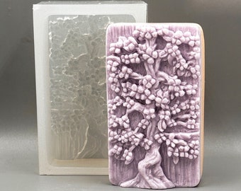 TREE OF LIFE silicone mold soap bar mould 5oz   resin plaster chocolate wax icing celtic green