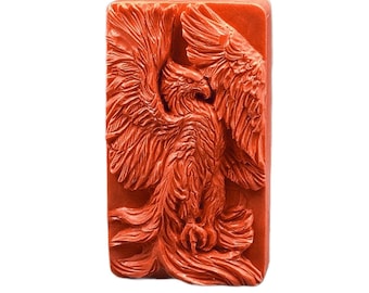 PHOENIX SILICONE MOLD soap  bar mould 5oz   resin plaster chocolate wax icing wing bird
