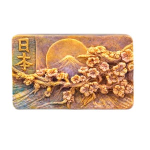 Molde de silicona para jabón de montaña Fuji: diseño oriental japonés, 147 g