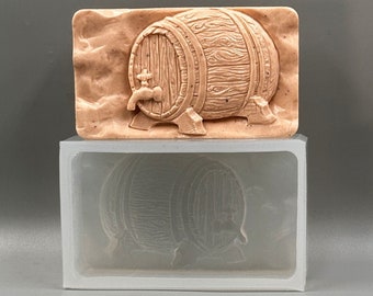 BARREL SILICONE MOLD for soap making and other crafts