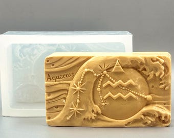AQUARIUS SILICONE MOLD for soap making and other crafts Zodiac