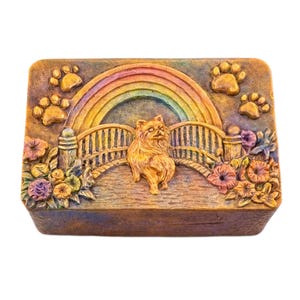 Forma na mydło Rainbow Bridge Pet Memorial Soap Mold – silikonowa forma z reliefem 3D w kształcie psa, do ręcznie robionego mydła, żywicy, gipsu, gliny, gipsu, ceramiki.