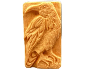 BIRD SOAP SILICONE mold  bar mould 5,5oz   resin plaster chocolate wax icing crow raven