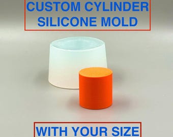 CUSTOM MADE SILICONE Mold, Cylinder personalised Mold made with food grade platinum cured silicone roller