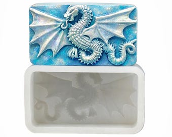 Dragon Soap Mold: Silicone Candle Resin Clay Mould (5oz)