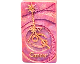 CANCER SOAP SILICONE mold bar mould 5,5oz   resin plaster chocolate wax icing zodiac candle horoscope