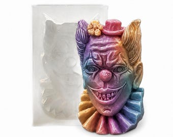 Creepy Clown Silicone Mold: Soap, Resin, Clay