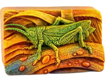 GRASSHOPPER SOAP SILICONE mold  for soap making and other crafts, insect