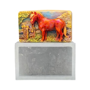 MOLDE DE SILICONA DE CABALLO para hacer jabón y otras manualidades