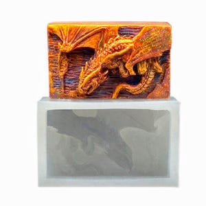 MOULE DRAGON EN SILICONE pour fabrication de savon, résine, cire