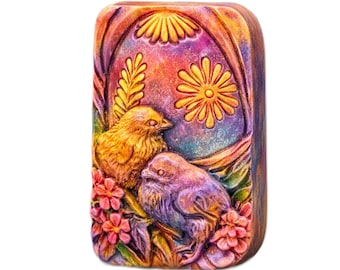 CHICKEN SOAP SILICONE mold  bar mould 5,5oz   resin plaster chocolate wax icing easter egg