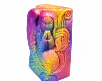 ANGEL SILICONE mold for soap making and other crafts cherub prayer