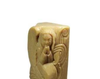 ANGEL SILICONE mold for soap making and other crafts cherub prayer