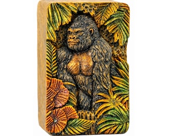 GORILLA SILICONE MOLD for soap making and other crafts,  ape