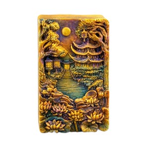 Garten Silikonform für die Seifenherstellung und andere Handarbeiten, 150 ml japanisches orientalisches Design